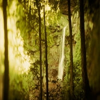 Водопад в гора, Фолс Каатърскил, планини Катскил, Хънтър, окръг Грийн, щата Ню Йорк, американски плакат за афиш