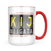 Код на летището на Neonblond Kij за подарък за халба Niigata за любители на чай за кафе