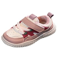 Lumento Girls Fashion Sneaker Round Toe Sneakers Magic Tape Skate Shoes Comfort Toddler Shoe Walking Lightweight Low Top Pink 6C