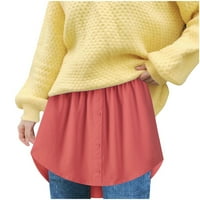 Небрежна рокля пуловер пола наслагване на долната половина и мини поли модна универсална риза 2xl