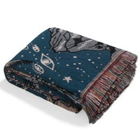 Wekity хвърлете одеяло с ресни за дивана лег