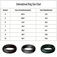 Mnjin силиконов пръстен Широко пръстен йога пръстен спортен пръстен перла ярък силиконов пръстен серия B 5