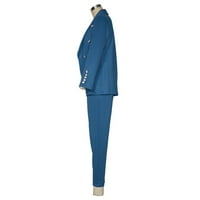 Жени офис солиден комплект Hop Coat Fashion два костюма Небрежни разходки с дълъг ръкав