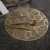 Декоративна плакация деликатна куха изящна подложка за постелка за кръгла маса за ежедневна употреба фланела