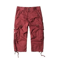 TDOQOT Мъжки капри товари за къси панталони- отпуснато годни летни разчиствания джоб джоб