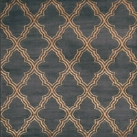 Машинно изтъкано килимче с шарка с тешени, големи, сиви и кафяво-салторо шерпи