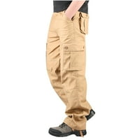 Safuny товарни панталони за мъже висок масивен цвят мода есента зима дълги панталони удобни салони ежедневни меки пълни панталони с джобни каки s