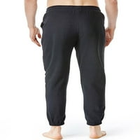 Мъжки панталони панталони панталони еластични талии плажни панталони Мъжки монтирани дъна Лято черно 4XL