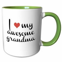 3Drose обичам страхотната си баба - два тона зелена чаша, 11 -унция