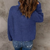 Жени пуловер пуловер топла мода Kint kint zip zip turtleneck есен зимен пуловер улични дрехи за жени