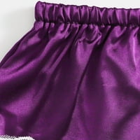 Копринена пижама за жени Нова дантелена бельо копринено бельо за сън за спално облекло пижама сатени лилаво xxl