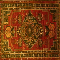 Ahgly Company Indoor Rectangle Персийски жълти традиционни килими, 4 '6'