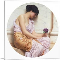 Виолета Сладки теменужки платно от печат от Джон Уилям Годд - Размер: 18 18