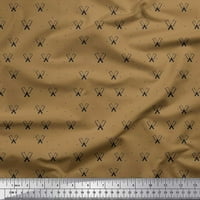 Soimoi Polyester Crepe Fabric Dot & Butcher Knife Shirting Printed Craft Fabric край двора