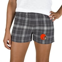 Женските концепции спортни сиви Кливланд Браунс Ultimate Flannel Shorts
