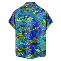 Плажна ежедневна риза Мъжки риза за ваканция за подводна световна ваканция с къси ръкави