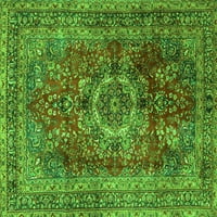 Ahgly Company вътрешен правоъгълник медальон зелени традиционни килими, 4 '6'