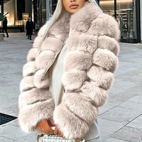 Telisoe качулки за женски цвят зимни топли палта fau палто топло пухкаво яке с дълъг ръкав с дълъг ръкав