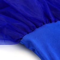 Pxiakgy поли за жени Дамски висококачествени висококачествени плисирани къси пола възрастен туту танцува пола синьо + xl