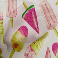OneOone памучен камбричен крем тъкан за сладолед конус тъкан за шиене на отпечатана занаятчийска тъкан край двора