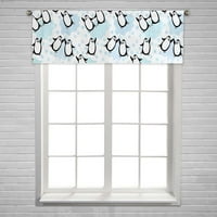 Танцуващи пингвини шаблон за завеса за валцуване на прозореца