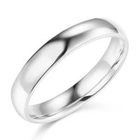 Wellingsale 14k бяло злато солиден тежък ултра комфорт приляга традиционния пръстен за сватбена лента - размер 11.5
