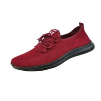 Daeful Unise Runse Shoes Мрежеви маратонки Дишащи пешеходни обувки Комфорт тренировка Атлетична маратонка Мъжки не-плъзгане Maroon 5.5