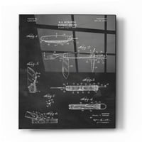 Epic Art 'Pocket Knife Blueprint Patent Chalkboard' Acrylic Glass Wall Art, 24 x36