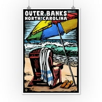 Външни банки, Северна Каролина, плажен стол, скреч табло