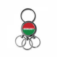 Унгария име на флаг от неръждаема стомана метална ключова верига пръстен за кола ключодържател ключодържател
