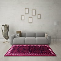 Ahgly Company Indoor Round Персийски розови традиционни килими, 8 'кръг
