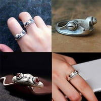 Винтидж пънк пръстени Задайте регулируем пръст с пипало, змия, драконови нокти, подредени пръстени, поставени отворени готически пръстени за жени мъже Университетско парти