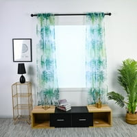Yubnlvae завеси дървета чиста завеса тюл прозорец voile драпира тъкан домашен текстил