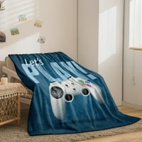 Gamepad модел размити одеяла за хвърляне на фланела, меки одеяла и хвърляния, дъщеря мама приятел подарък Gamepad Patter Print Декоративно хвърляне на одеяла за дивана