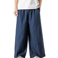 Ketyyh-chn големи и високи панталони ежедневни спортни панталони с джобове ВМС, L