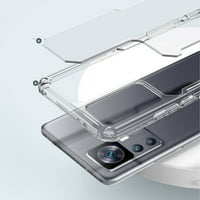 Haobuy Clear Case, съвместим с Xiaomi 12t Pro Slim Case с прозрачен случай на покритие на бронята за Xiaomi 12T