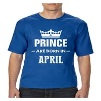 Нормално е скучно - тениска на големи мъже, до висок размер 3xlt - подарък за рожден ден Принцът се ражда през април