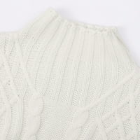 Пуловерите за жени се вписват със солиден цвят корупка с дълъг ръкав есен зима редовно плетена модна модна свободна върха на улични дрехи пуловери
