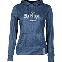 Женски синьо синя хребет общностен колеж баба пуловер качулка
