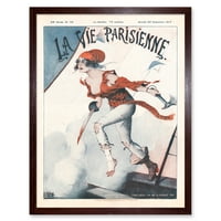 Винтидж френски мода La Vie Parisienne Pirates Swashbuckler Magazine Cover Art Print Framed Poster Decor Decor