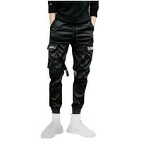 Elainilye Fashion Cargo Pants за мъже гащеризони разхлабете Харлан плюс размер панталони ежедневни панталони