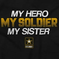 Армия на сестра ми войник герой малко дете момиче тениска за бебето бебе Бриско Брандове 3T