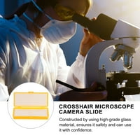 Rosarivae Crosshair Microscope Camera Slide Multifunction Plate Точен плъзгач за калибриране с кутия за съхранение