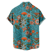 Риза за печат на Paisley Print дишащ тениски за яка от предни ревери за лято с джоб за гърдите