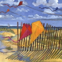 Плажни хвърчила жълто - мини от Пол Брент Плакат за плакат от Пол Брент